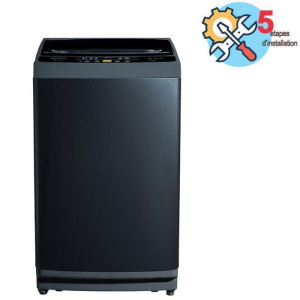 Lave linge Top BIOLUX MTOP-09S 9 Kg - Acier Noir
