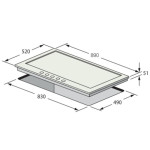 Plaque de Cuisson Encastrable FOCUS F4789B 5 Feux 90cm - Noir