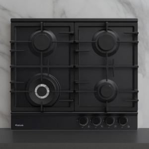 Plaque de Cuisson Encastrable FOCUS F8004BS 4 Feux 60cm - Noir