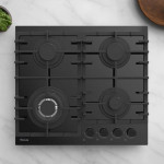 Plaque de Cuisson Encastrable FOCUS F8005BS 4Feux 60cm - Noir