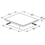 Plaque De Cuisson Encastrable FOCUS F816X 4 Feux 60cm - Noir